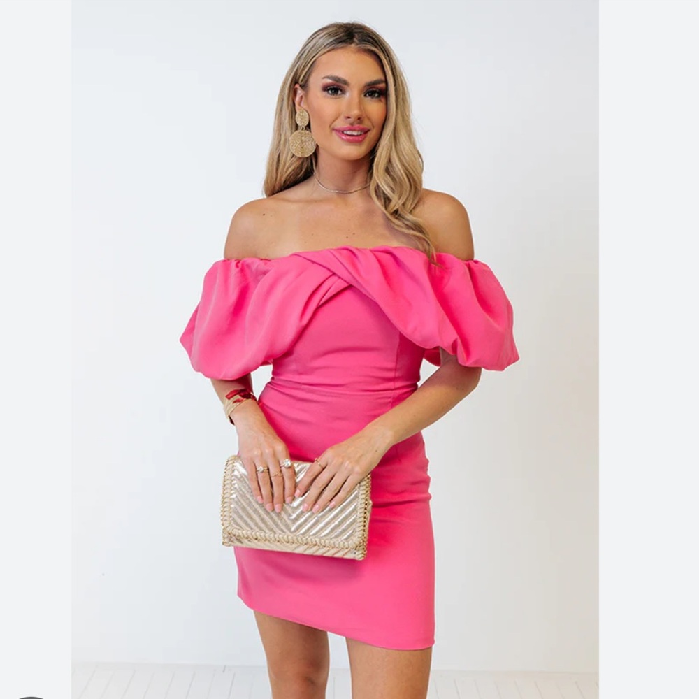 Do + Be Pink Off-Shoulder Dress